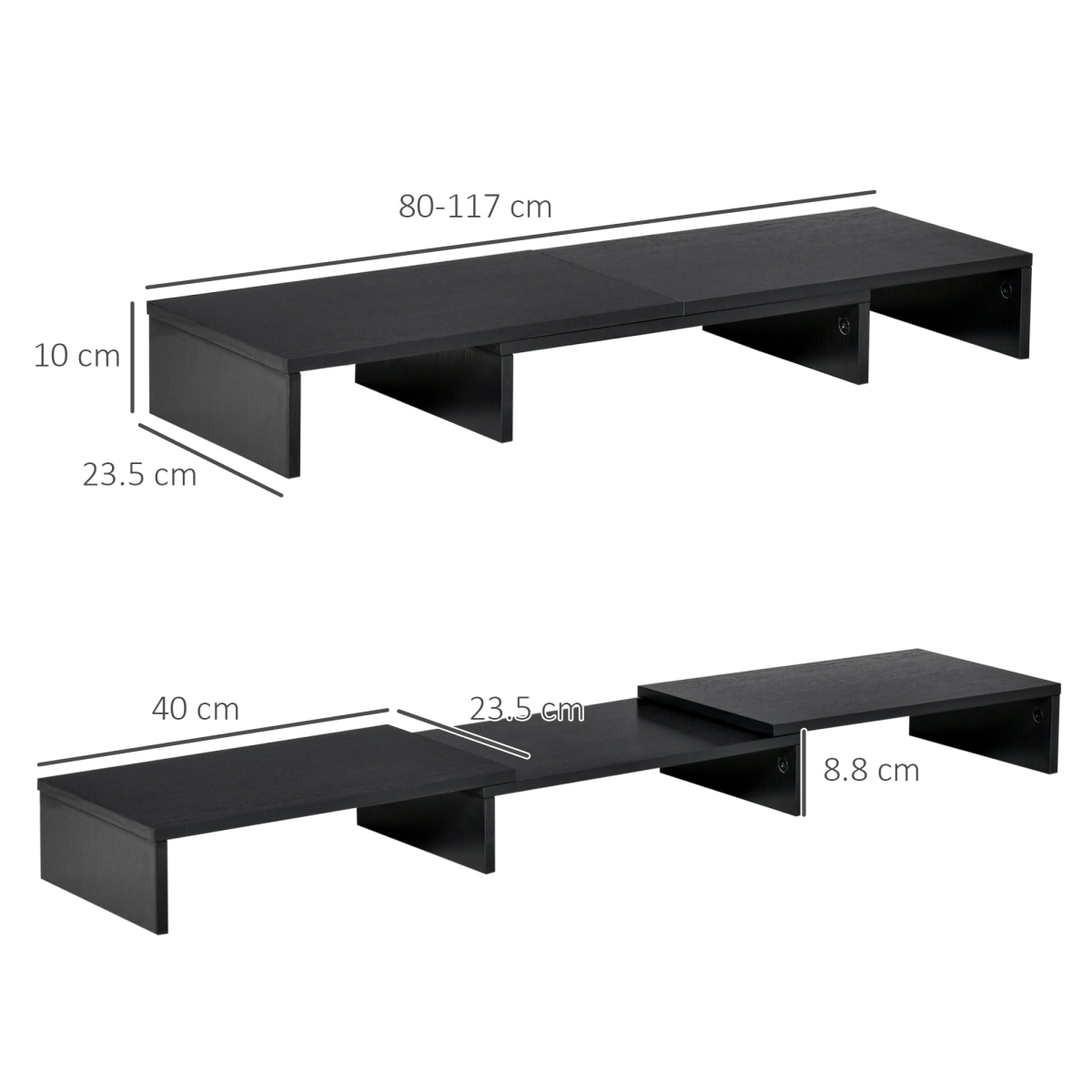 Ergonomic Dual Screen Riser with Integrated Storage - Image 3