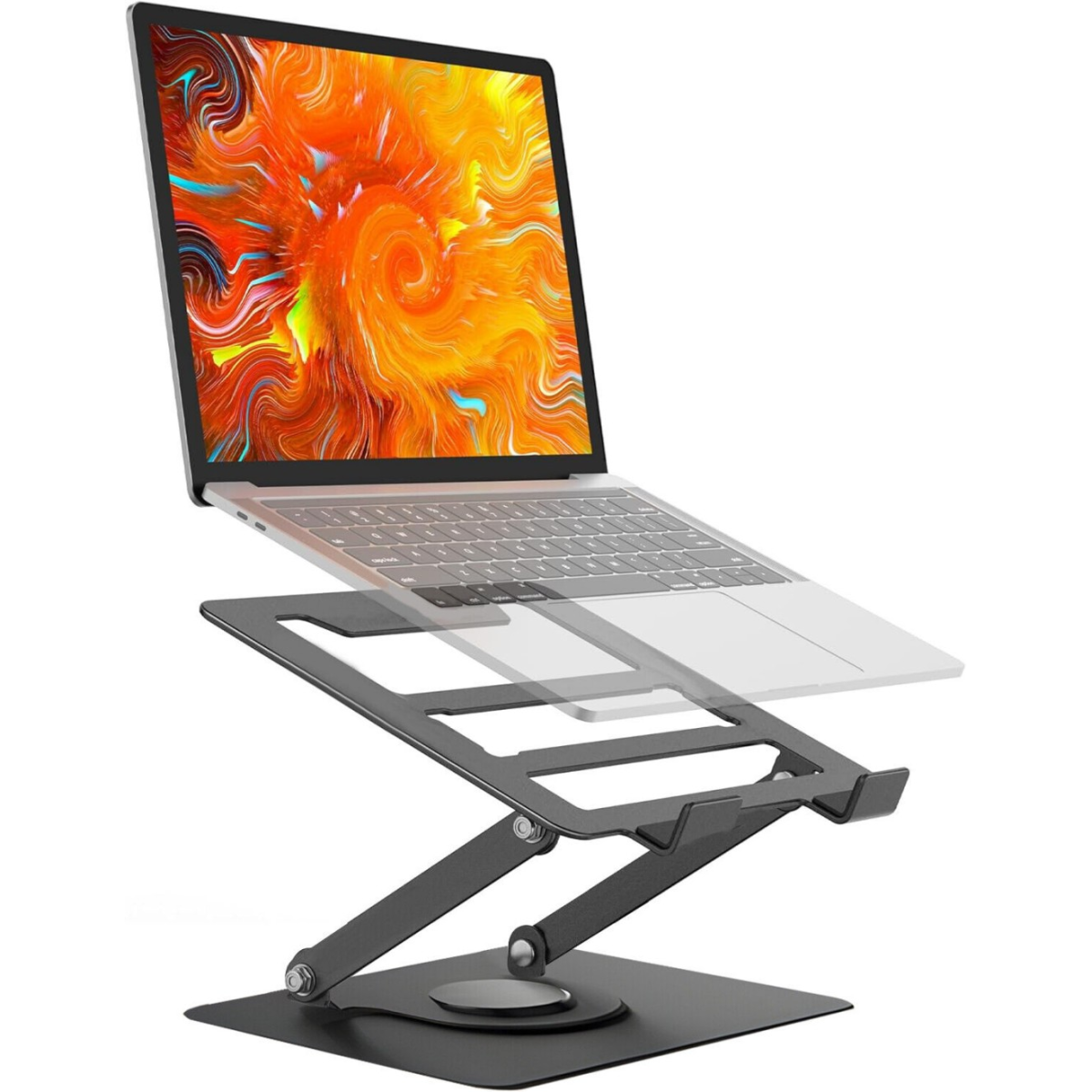 360° Rotating Ergonomic Laptop Riser on Heavy-Duty Aluminium Stand