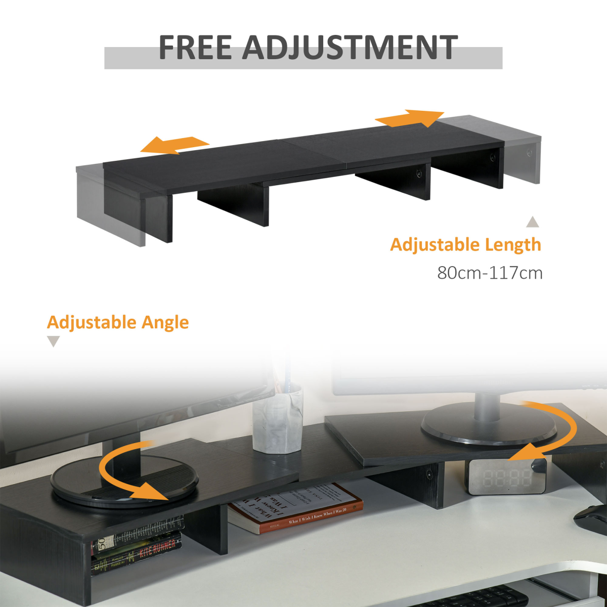 Ergonomic Dual Screen Riser with Integrated Storage - Image 5