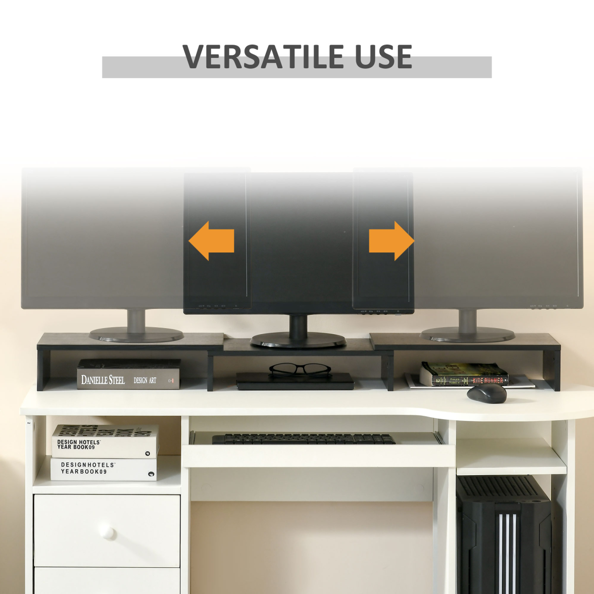 Ergonomic Dual Screen Riser with Integrated Storage - Image 6