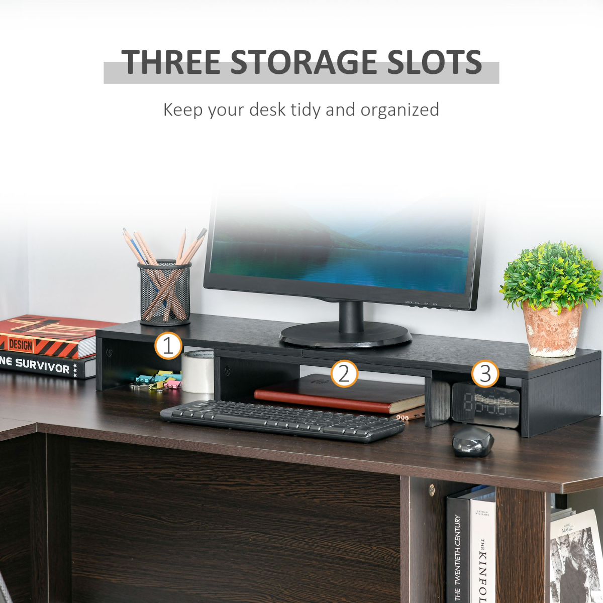 Ergonomic Dual Screen Riser with Integrated Storage - Image 8